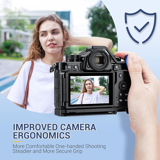 JJC Metal Thumb Up Grip Thumb Rest for Nikon Zf Z f Camera, Hot Shoe Mount Stand Thumb Support for Stable and Safe Hand Hold, with Anti-Scratch Silicone Pad, Not Affect The Use of Camera Buttons