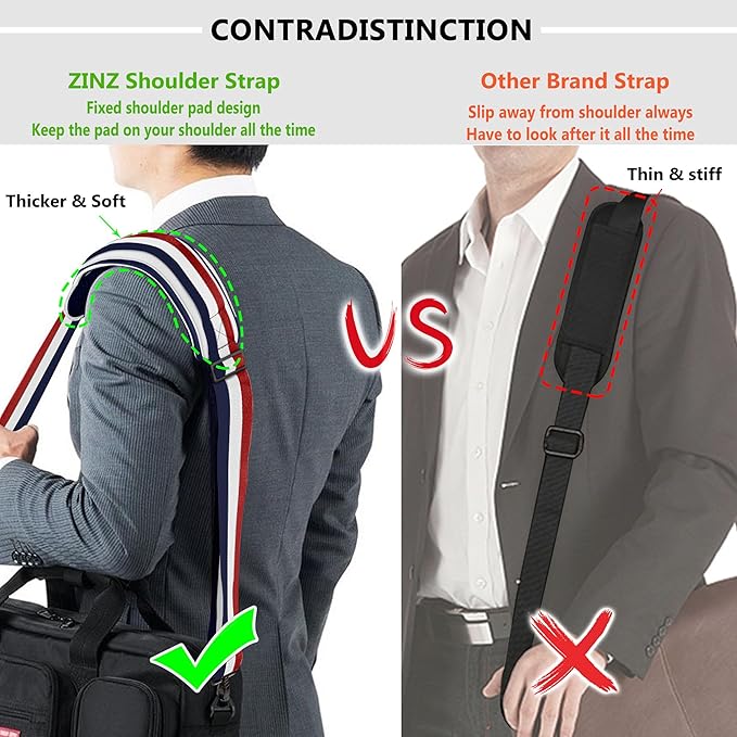 ZINZ Bag Shoulder Strap, Padded Adjustable Shoulder Strap Replacement
