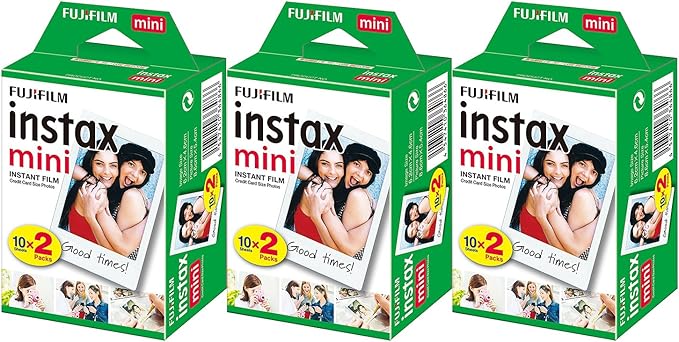 Fujifilm Instax Mini Instant Daylight Film ISO 800, 3 x Twin Packs, (60 Exposures)