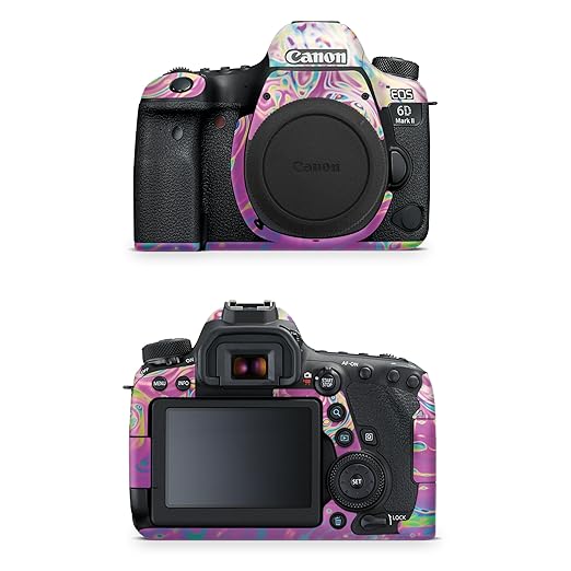 Camera Skin Compatible with Canon EOS 6D Mark II Camera (2017) - Magenta Wash - Premium 3M Vinyl Protective Wrap Decal Cover - Easy to Apply | Crafted in The USA by MightySkins