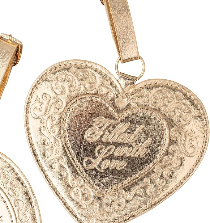 ban.do Getaway Suitcase Tag Set of 2 for Travel, Novelty Shaped Durable Vegan Leather Luggage Identifier (Lockets)