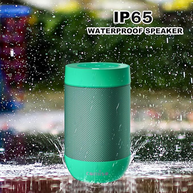 comiso Portable Bluetooth Speaker, Small Shower Speaker with IPX5 Waterproof, 360° HD Loud Sound, Wireless Stereo Pairing, Mini Speakers Support TF Card, Built-in Mic, Pocket Size for Travel Outdoors