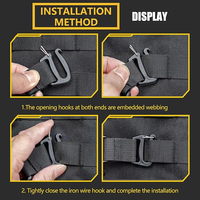 Tactical Molle System Backpack Straps - Adjustable 20.8" Pack Attachment Strap Accessories