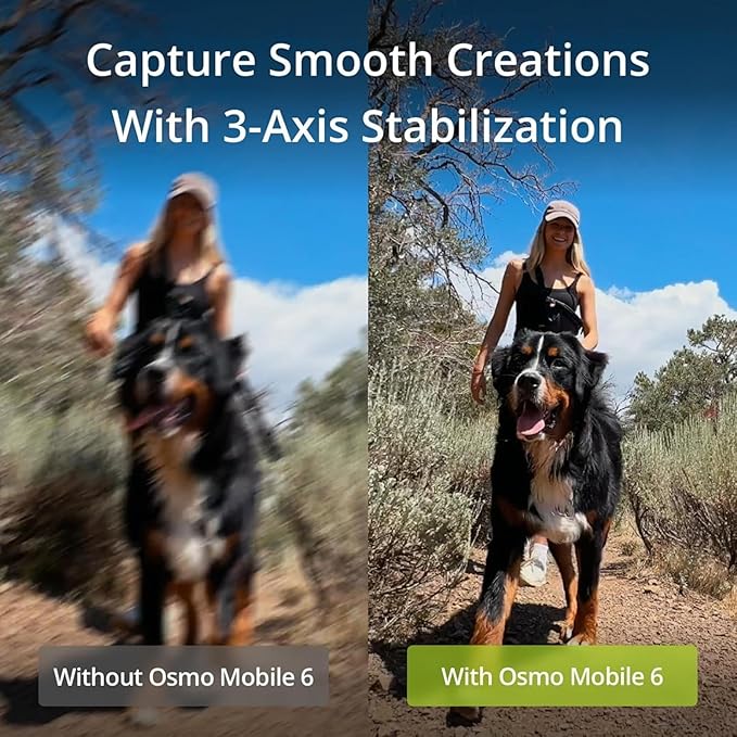 DJI Osmo Mobile 6 Smartphone Gimbal Stabilizer, 3-Axis Phone Gimbal, Built-In Extension Rod, Portable and Foldable, Android and iPhone Gimbal with ShotGuides, Vlogging Stabilizer, YouTube TikTok Video
