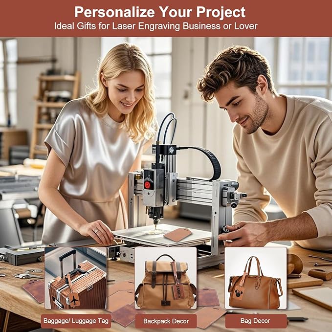 30 Sets Laser Engraving Material - Ideal Laserable Engravable Leatherette Team Gift Group Keepsake - Personalized Lasable Brown Faux PU Leather Name ID Number for Suitcases Bag Backpack Badge