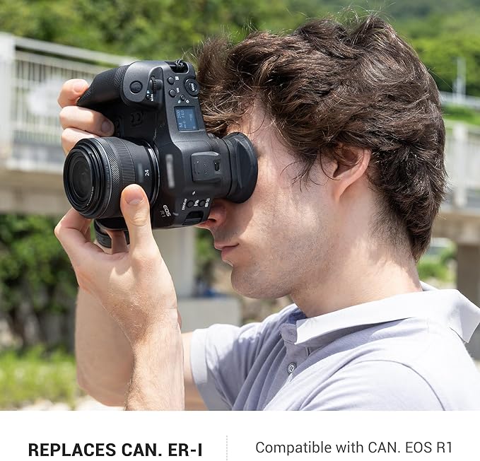 JJC ER-1 Extended Eyecup Eyepeice Viewfinder for Canon EOS R1 Camera, Soft Silicone Eye Cup Replaces Canon ER-i, Provides Comfortable Viewfinding