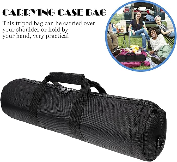 Thickened Tripod Carrying Bag Padded Light Stand Bag with Shoulder Strap 55cm X 13cm Portable Photography Accessory Case for Professional Photographers