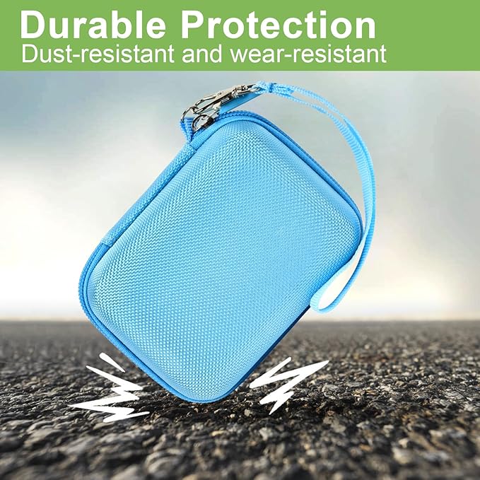 Digital Camera Case Compatible with VAHOIALD FHD 1080P/ for CAMKORY Digital Point and Shoot/for KODAK PIXPRO FZ45-BK 16MP Vlogging/for IWEUKJLO/for Nsoela, Holder for SD Card More- Blue (Box Only)