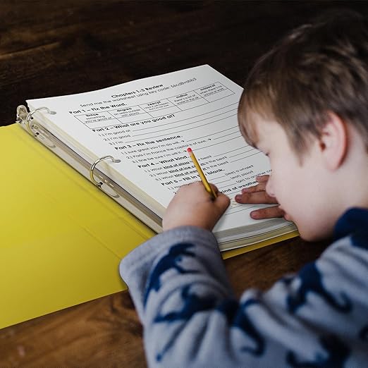 Samsill Durable 0.5 inch 3 Ring Binder, Made in USA, D Ring Binder, FSC 100% Recycled Chipboard, Yellow