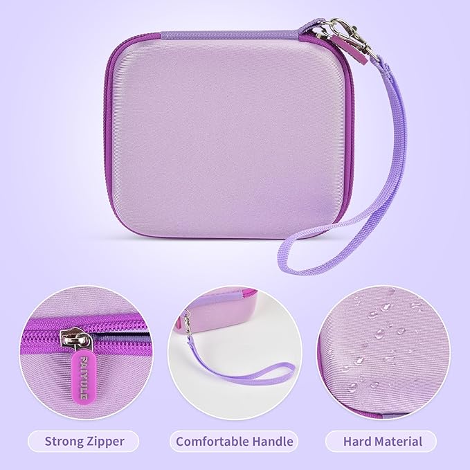 Kids Instant Print Camera Case with 3 Rolls Prints Paper Compatible with ESOXOFFORE for Dylanto for DUDUDRAGON for GKTZ for ETIKEZ for Dafotil for Careenoah Toddler Digital Cameras (Purple with Paper)