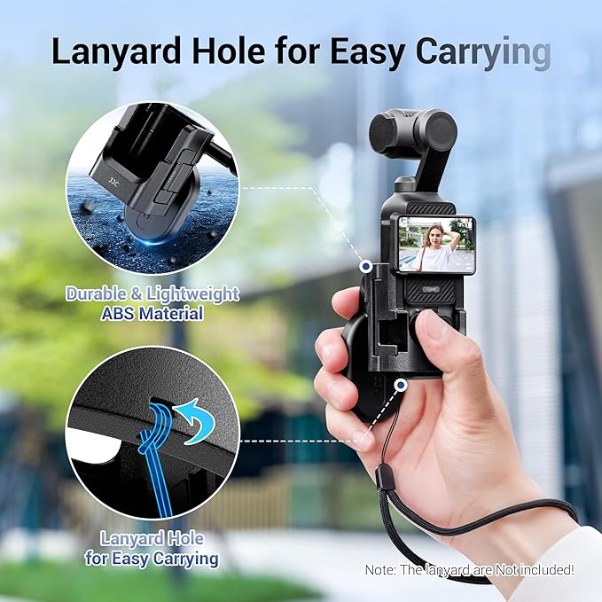 JJC Pocket 3 Magnetic Mount Stand Compatible with DJI Osmo Pocket 3 & Xtra Muse Accessories, Protective Cage with Cold Shoe & Detachable Magnetic Stand, Magnet Suction Case Expansion Adapter Holder