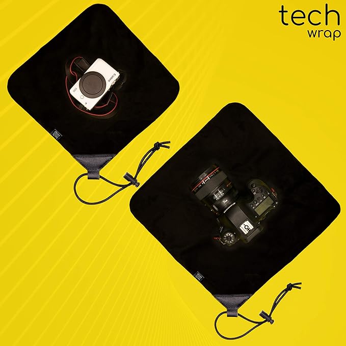 The Tech Wrap 2 x Camera Protective Wrap - Camera Wraps Lens Protector - Camera Travel Accessories - Camera Pouch DSLR Sleeve Case