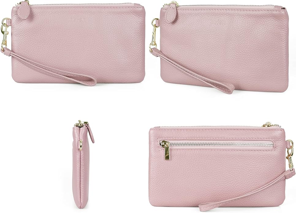 befen Genuine Leather Wristlet Clutch RFID Blocking Bag Cell Phone Wallet Purse Wristlet Wallet Purses and Handbags for Women