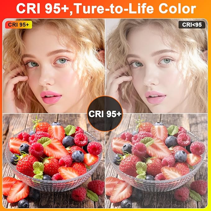 Magnetic RGB Light Wand, Handheld LED Video Light Stick with Diffuser, 1800–9000K CCT & 360° Full Color, CRI95+, Type-C Rechargeable Tube Light for TikTok YouTube Vlog Live Streaming
