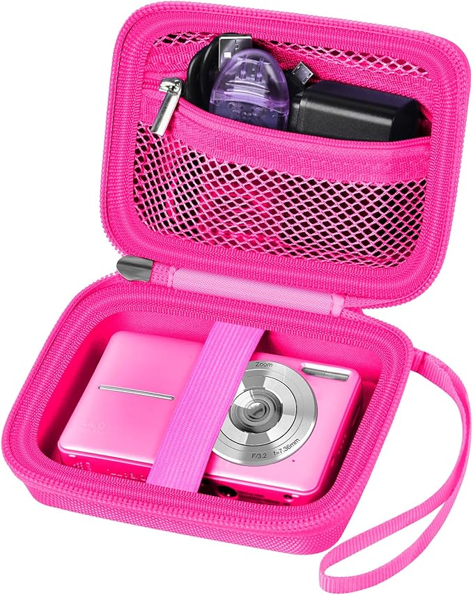 Digital Camera Case Compatible with VAHOIALD FHD 1080P/ for CAMKORY Digital Point and Shoot/for KODAK PIXPRO FZ45-BK 16MP Vlogging/for IWEUKJLO/for Nsoela, Holder for SD Card More- (Box Only)