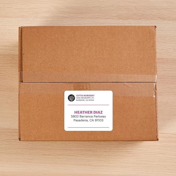 Avery Printable TrueBlock Shipping Labels, 3.5" x 5", Sure Feed, White, 2 Pack, 200 Labels Total (5640)