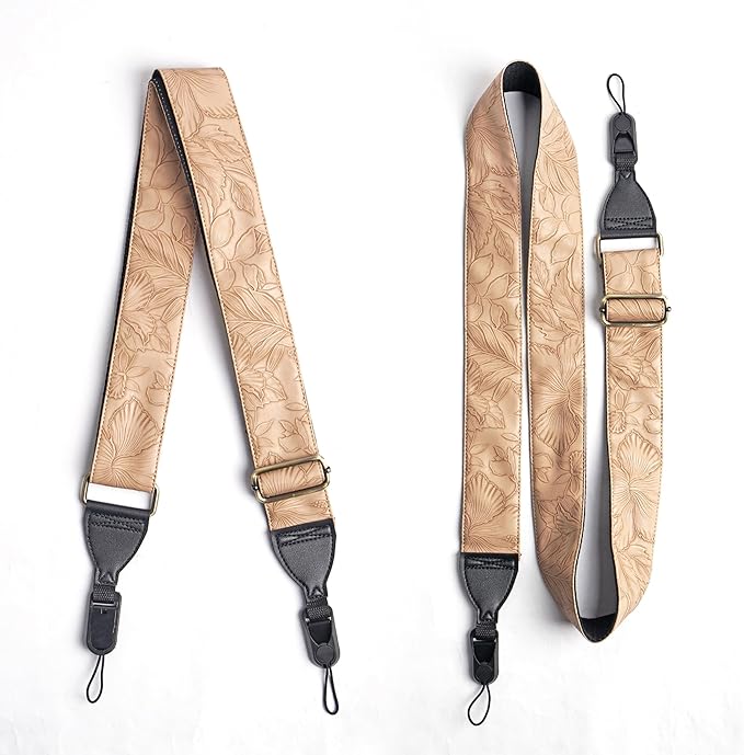 QIELIZI Lifestyle Camera Strap,Vintage Adjustable Vintage Neck & Shoulder Strap for All DSLR Cameras