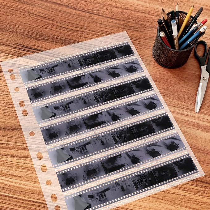 50 Pack 7x6 Negative Sleeves for 35mm Film - Acid-Free Negative Pages, Archival Storage Sheets for 35mm/135 Film Collect & Organization - Holds 2100 Frames
