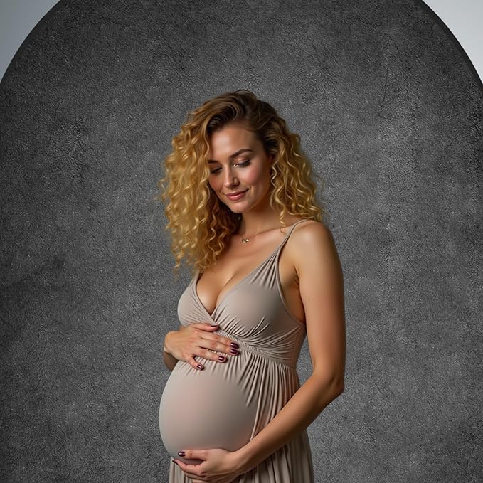 Kate Collapsible Backdrop Pop Up Photo Backdrops Grey Beige Portable Background for Headshot, for Portrait Photography, for Video, 5x6.5ft