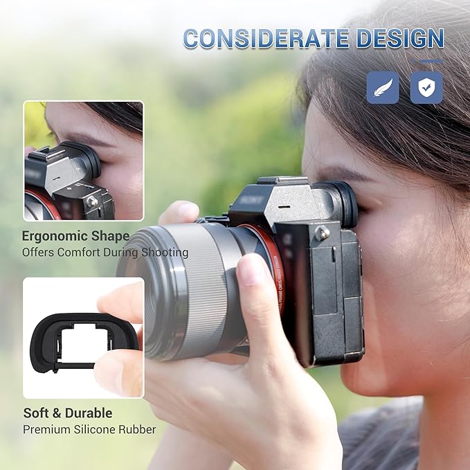 2 Packs Eyecup Eyepiece Eyeshade for Sony a7III a7II a7 a7R IV a7R II a7R III a7S II a9 a58 a99 II Viewfinder Replaces Sony FDA-EP18 FDA-EP16 FDA-EP15 Eye Cup
