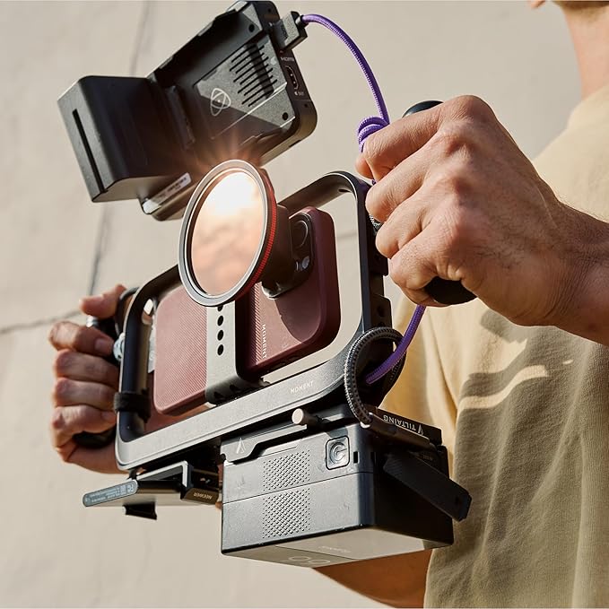 Moment SuperCage – Professional Mobile Filmmaking Rig with Cold Shoe Mounts, ¼”-20 Threads & Accessory Compatibility – Durable Aluminum Camera Cage for Mobile Videography
