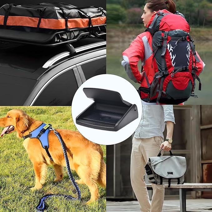 CooBigo 5pcs Webbing Cam Buckles Plastic Black Toggle Clip Backpack Straps
