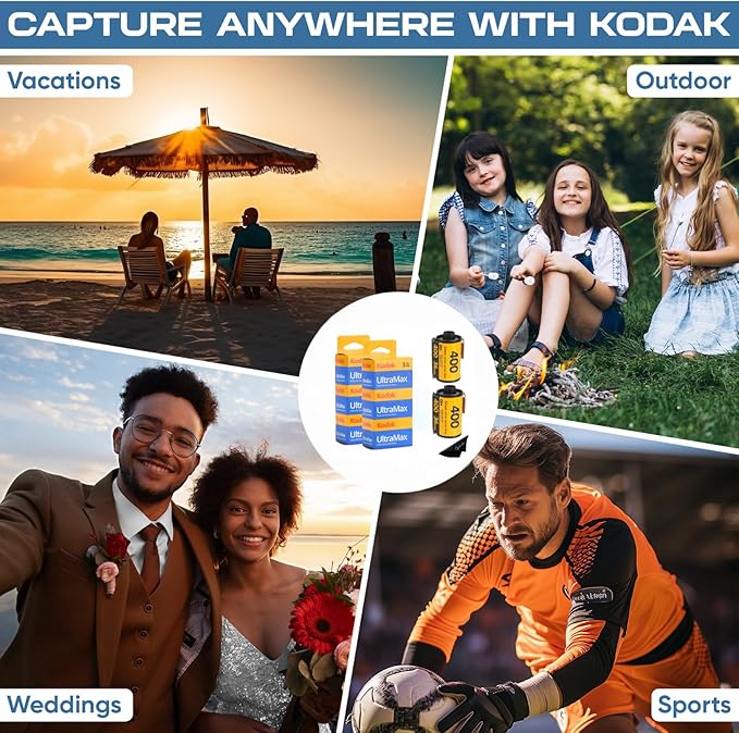 Kodak Ultramax 400 35mm Film - 6 Pack of 36 Exposure Rolls for 35mm Cameras