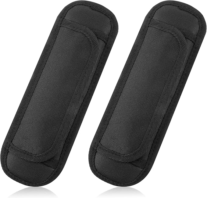 2 PCS Soft Shoulder Strap Pad, Adjustable Fit Backpack Strap Pads Black Breathable & Removable Shoulder Pad for Bag Straps, Comfortable Guitar Straps Pads for Computer Bag Camera Padding