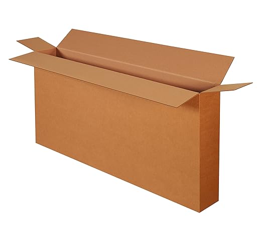 Box USA Moving Boxes, 54"L x 8"W x 28"H 5-Pack Large Side Loading Corrugated Cardboard Box for Packing, Shipping and Storage