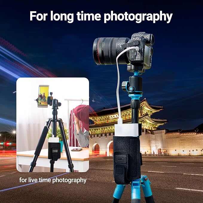 JJC Equipment Mounting Strap for Power Bank on Tripod for Long Time Photography,Remote/Off-Camera Flash Holder Strap for Photographer Videographer,Hard Drive/Computer Power/Smartphone Holder Strap