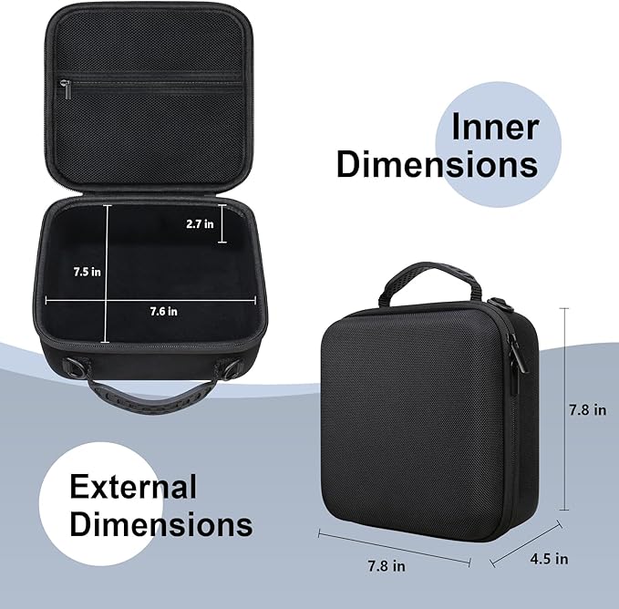 RAIALL Camera Case for Canon EOS Rebel T7/ R50/ R50V/ R100/ R5/ R6 Mark II/ R7/ R8/ R10/RP/T6/ Sony/Nikon D7500 Camera, Hard Carrying Case Protective Travel Bag Fits Lens, Tripod, Batteries, Black