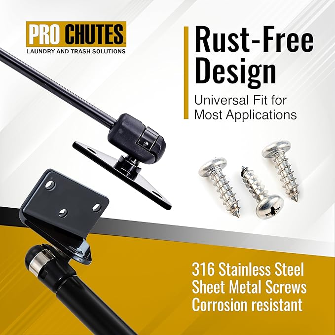 10MM Ball Stud Mounting Black Bracket for Gas Struts - Heavy Duty Lift Support Shock Brackets with Stainless Steel Screws - Ideal for Spring Hood Struts & Closer Piston Prop Mounts – x4 Flat x4 Angled