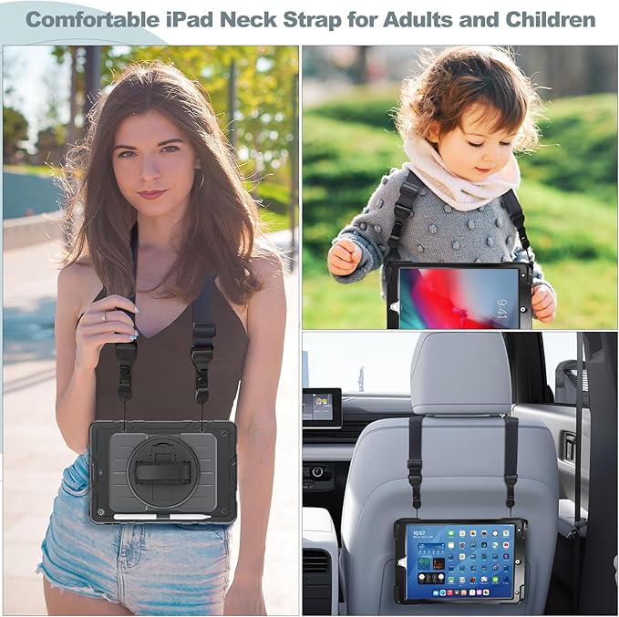 Adjustable Shoulder Strap, Comfortable Camera Strap, Neck Lanyard for iPad Tablet Case, Camera, Binocular, Luggage Bag (Royal Blue Shoulder Strap)