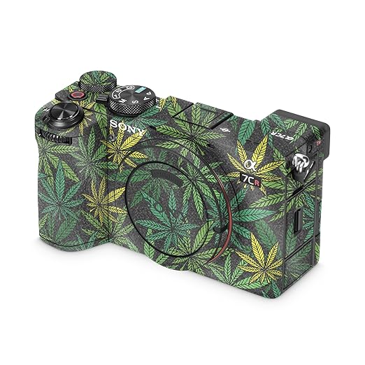 Glossy Glitter Camera Skin Compatible with Sony Alpha 7CR Camera (2023) - Cannabis Culture - Premium 3M Vinyl Protective Wrap Decal Cover - Easy to Apply | Crafted in The USA by MightySkins