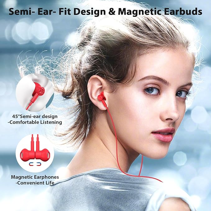 USB C Headphones with Microphone for iPhone 17 Pro Max 17e 16e 16 15 Plus,Type-C Headphones for Google Pixel 10a Wired Earbuds Magnetic Sport Earphone for iPad/OnePlus 15/Samsung S26 S25 Flip 6 Fold 7