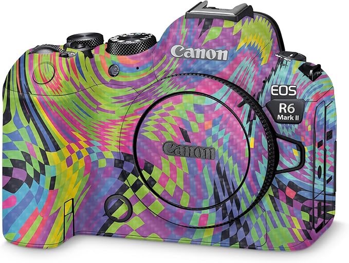 Carbon Fiber Camera Skin Compatible with Canon EOS R6 Mark II Camera (2022) - Dancefloor Trip - Premium 3M Vinyl Protective Wrap Decal Cover - Easy to Apply | Crafted in The USA by MightySkins