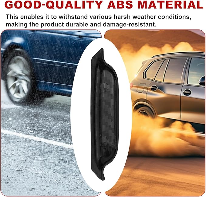 4pcs Car Rear View Camera Anti-Rain Cover, 2.95x0.49x0.46in/7.5x1.25x1.16cm Durable ABS Material Rear View Backup Camera Cover for Automotive Exterior Accessories(Black)