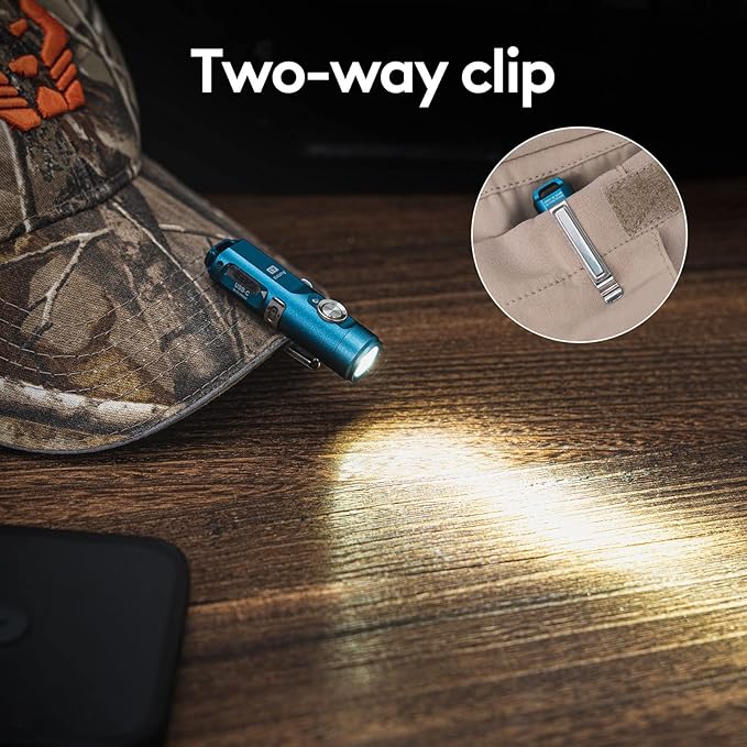 RovyVon A3 Gen 4 Keychain Flashlight, Super Bright 650 Lumens, USB C Rechargeable EDC Flashlight Water-Resistant, Lightweight- Ideal for Everyday Carry, Camping, Hiking, Emergency (Blue)