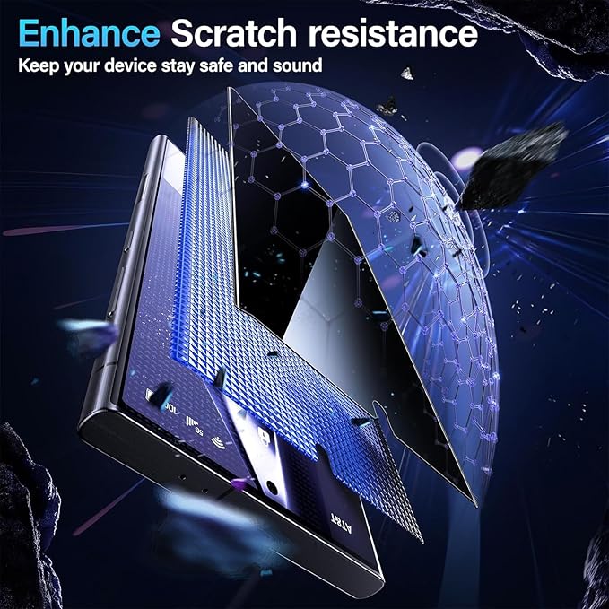 X-it for Samsung Galaxy S24 Ultra Screen Protector Privacy [Auto Alignment/Dust Removal],Bubble-Free,[100% Ultrasonic Fingerprint ID] Easy Installation Full Coverage Anti-Spy [Non-Glass] 2 Packs