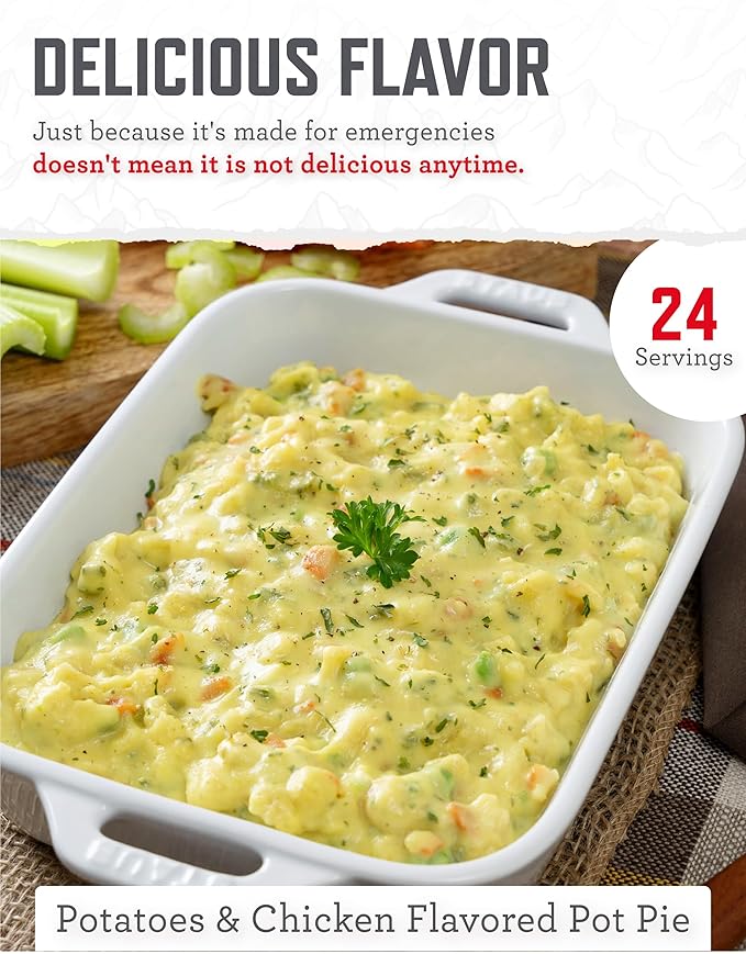 ReadyWise Emergency Food Supply - 48 Servings Gluten Free Entrées, 2 Boxes, Freeze Dried Survival Prepper Food & Dehydrated Meals, Camping Essentials for Backpacking, up to 25 Year Shelf Life