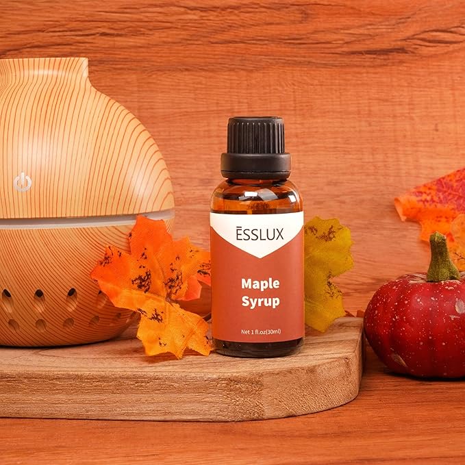 Maple Syrup Fragrance Oil - ESSLUX Essential Aromatherapy Scented Oils for Diffuser, Candle Soap Making Scents, Massage, Perfume, Home Fragrance, 30 ml