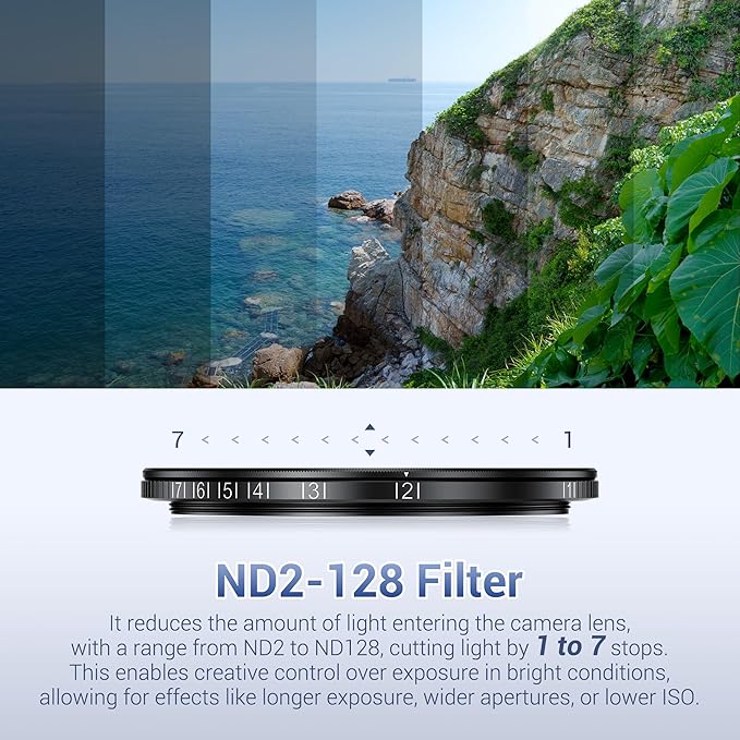 Upgraded 67mm Variable ND2-128 ND Filter Mount Kit with Magnetic Phone Camera Grip & Storage Pouch for iPhone 17 Air 16 15 14 Pro Max,Neutral Density Lens Filter Adapter Set w Cold Shoe & 1/4''Hole