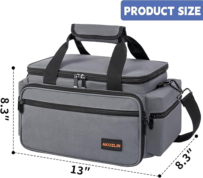 AKOZLIN Cable File Bag with Detachable Dividers for DJ Gear, Sound Instrument Accessories