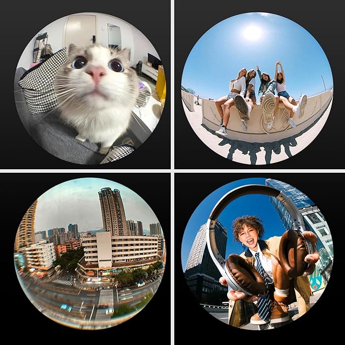 HD 200° Fisheye Lens for iPhone and Samsung Smartphones, Black