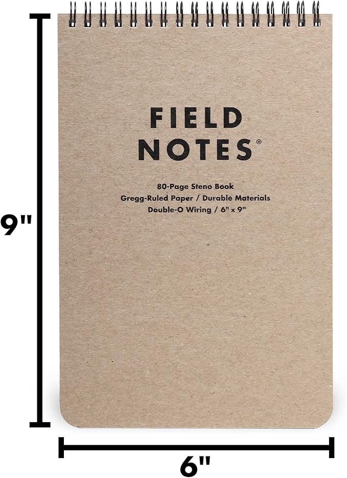 Field Notes - Steno Pad, 80 Pages - 6" x 9"