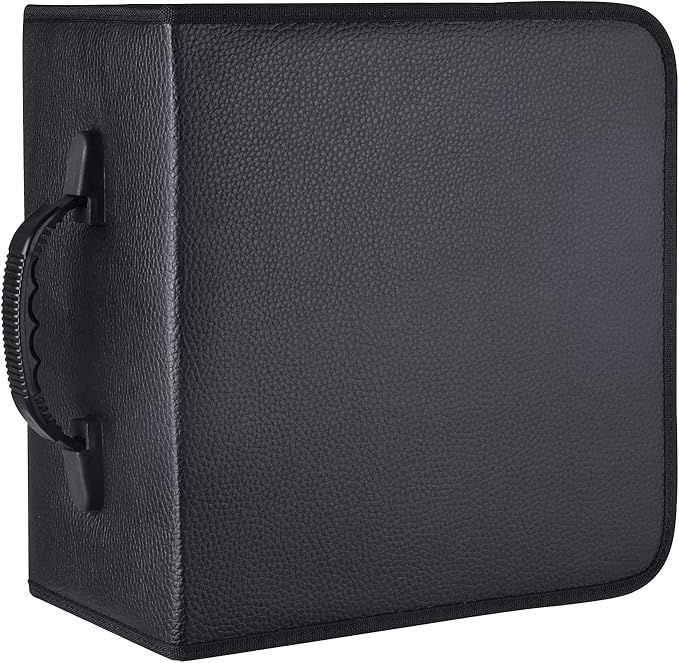 CCidea CD Case DVD Holder Storage, 400 Capacity DVD Cases Organizer Portable Cd Wallet Binder for Home Travel (400 Black)