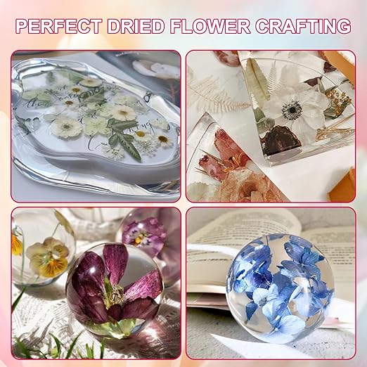 Silica Gel Flower Drying Crystals Desiccant 5LBS, 6-in-1 Fast Drying Kit with Sealed Box, Gloves, Brush, Shovel, Reusable Flower Drying Silica Sand, DIY Wedding Bouquet Flower Preserving Kit