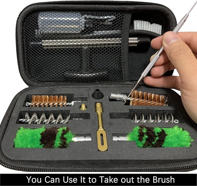 Shotgun Cleaning Kit 12 Gauge, Provided Double The Consumables, 30 Inch Stainless Steel Cleaning Rod (8-32 Thread) with Adaptor.