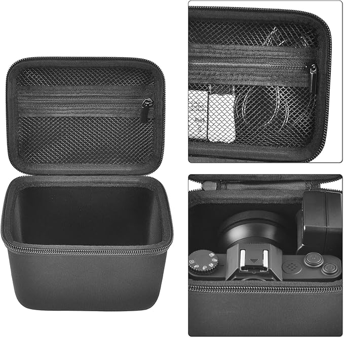 Vlogging Camera Case Compatible with for Duluvulu/for VJIANGER/for JGIPL/for TEBNGIHNM 4K Digital Cameras for Youtube. Vlog Camera Carrying Storage for Lens, Cable and Other Accessories (Box Only)