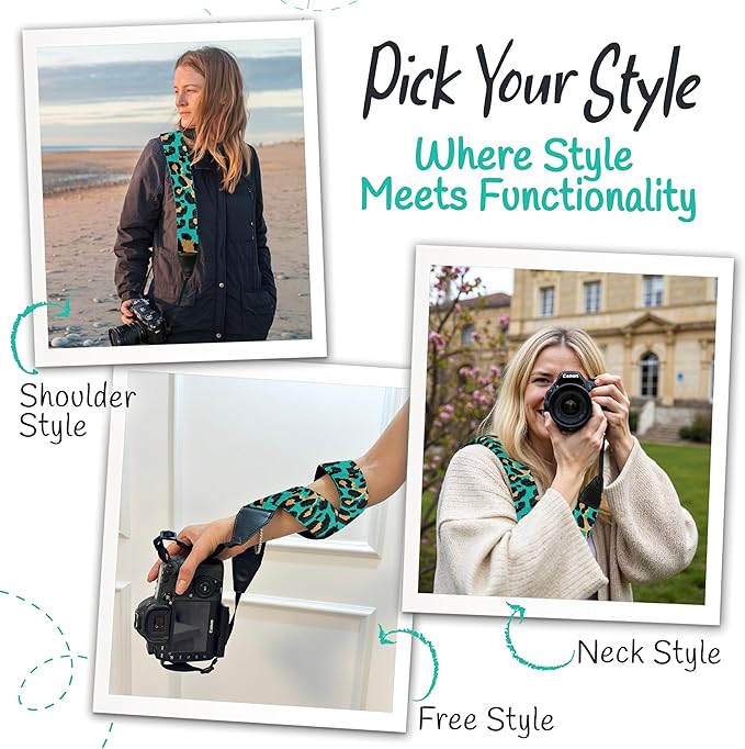 Art Tribute Camera Strap for All DSLR and Mirrorless Cameras. Add Your Name Or Initials Make It a Personalized Gift
